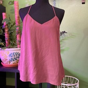 Lace backed tank top